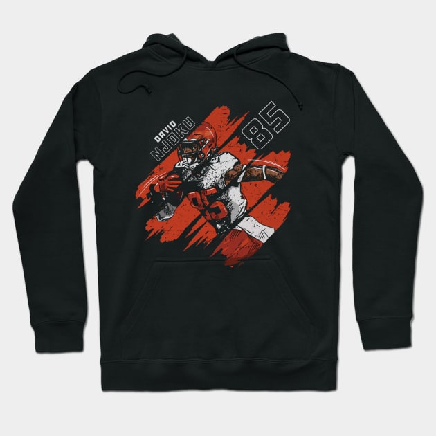 David Njoku Cleveland Stripes Hoodie by Chunta_Design